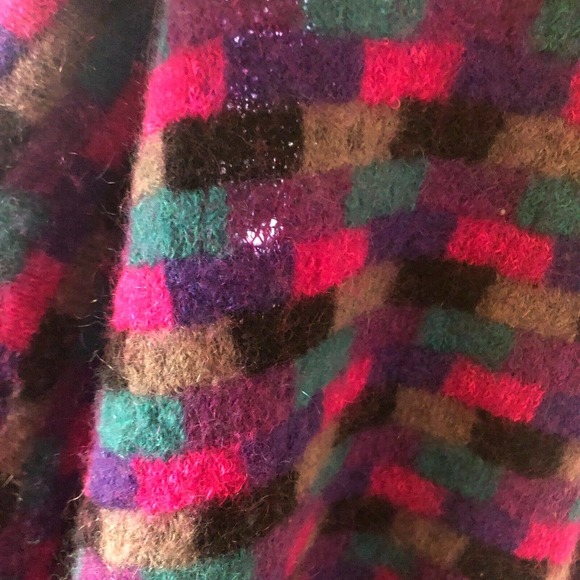 Classiques Vintage Sweater Purple Pink Blue Gray Mohair Wool Cardigan M - Picture 5 of 10